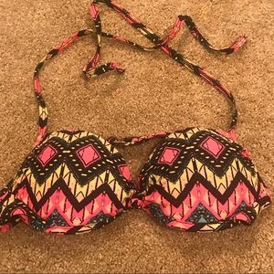 Tribal patterned push up bikini top
